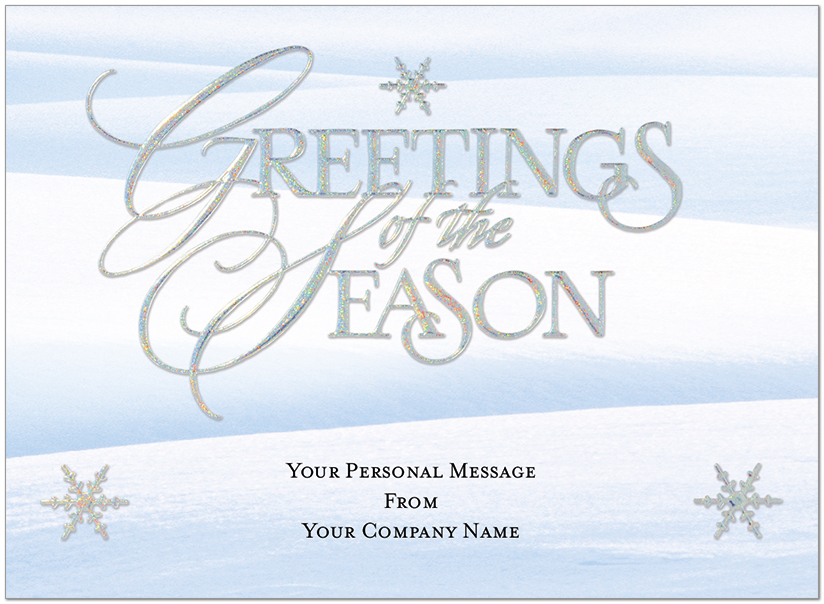 Select a verse, create your own custom verse, or order blank. Greetings of the Season Logo/Name Card D2211U-4A